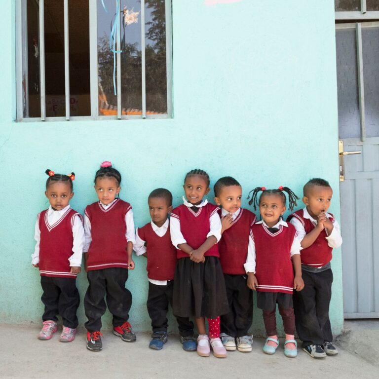 students in ethiopia smiling in class