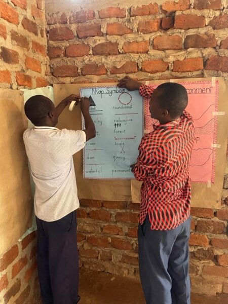 Training for teachers in Uganda.